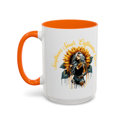 Sunflower Girl Tattoo Coffee Mug