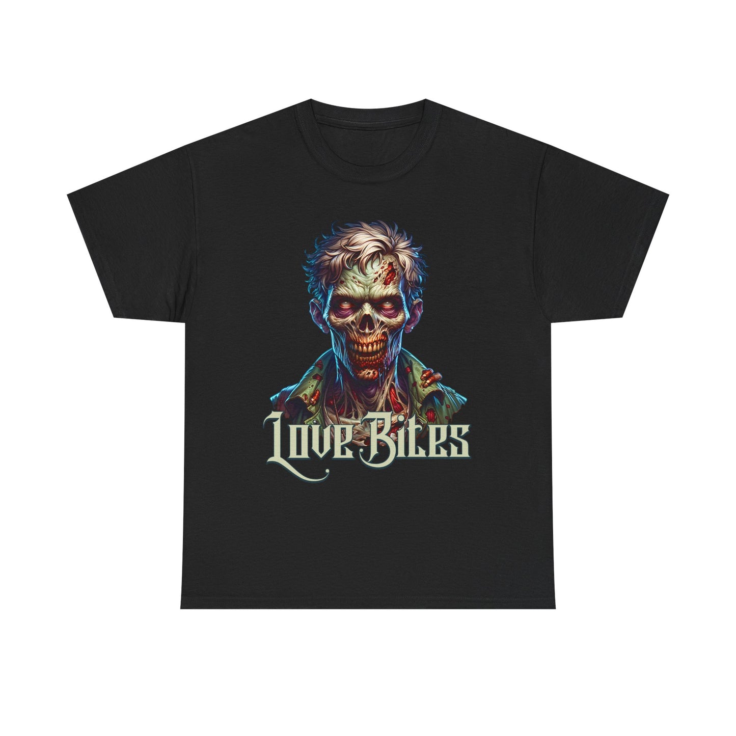 Love Bites Zombie Graphic T-Shirt – Horror & Halloween Tee