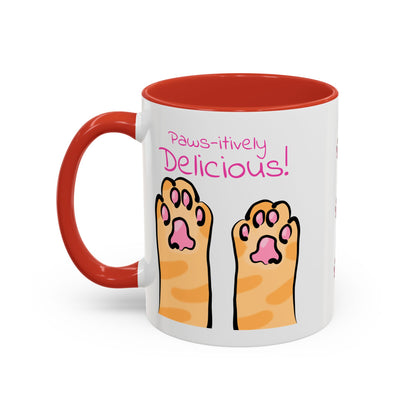 Paws-itively Delicious Cat Paw Ceramic Mug