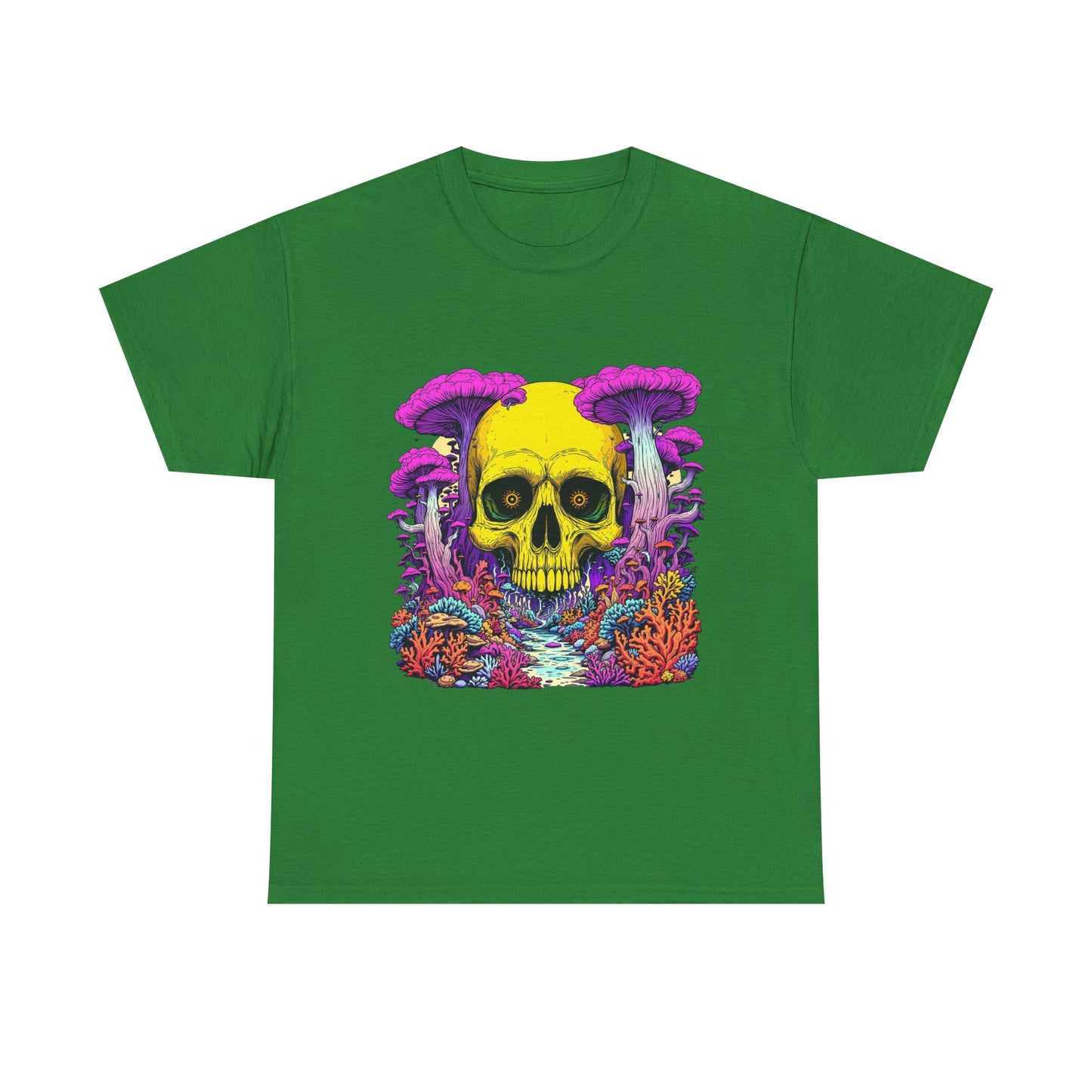 Trippy Fungal Skull Tee Shirt