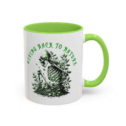 Skeleton Coffee Mug – "Giving Back to Nature"