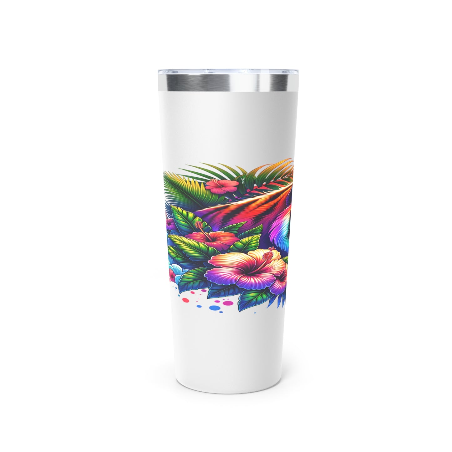 Tiger & Hibiscus 22oz Tumbler – Bold & Stylish Drinkware