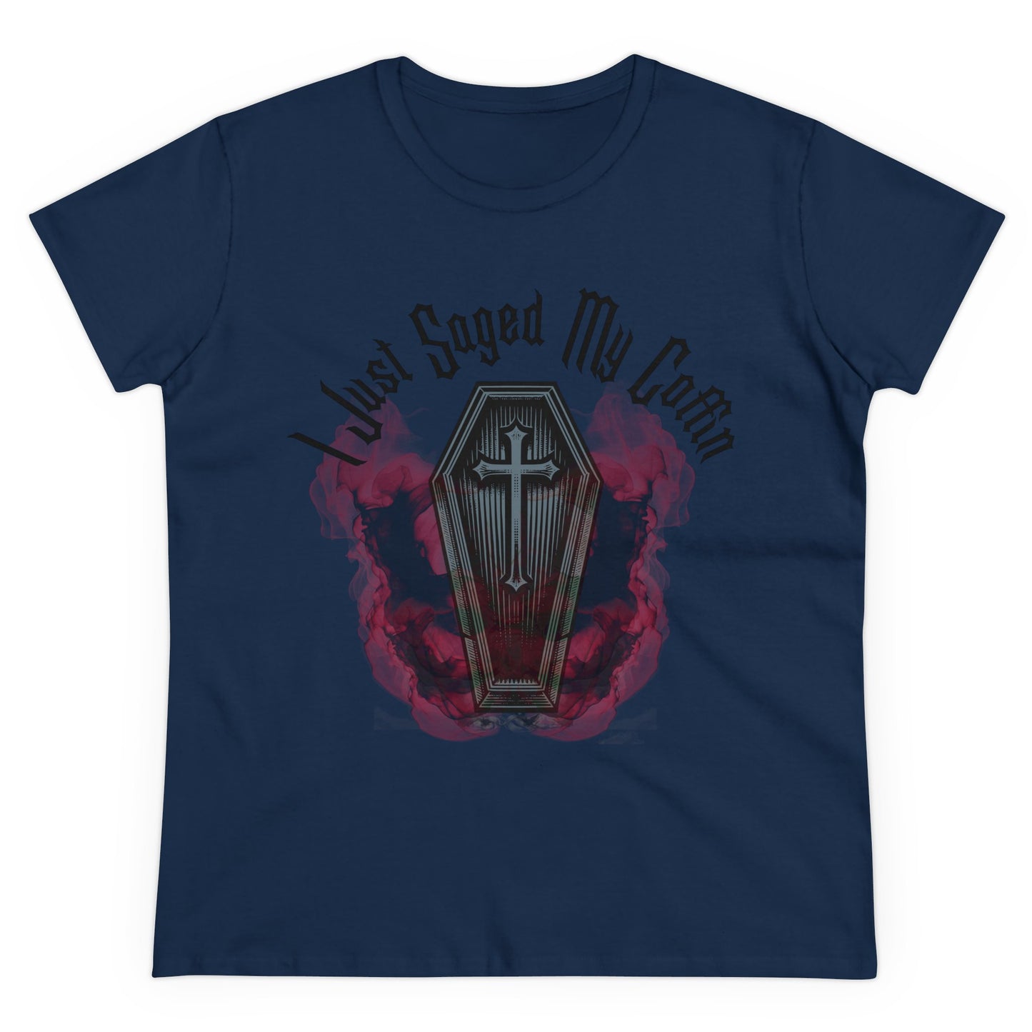 I Just Saged My Coffin" Women's Tee – Mystical & Darkly Playful Design