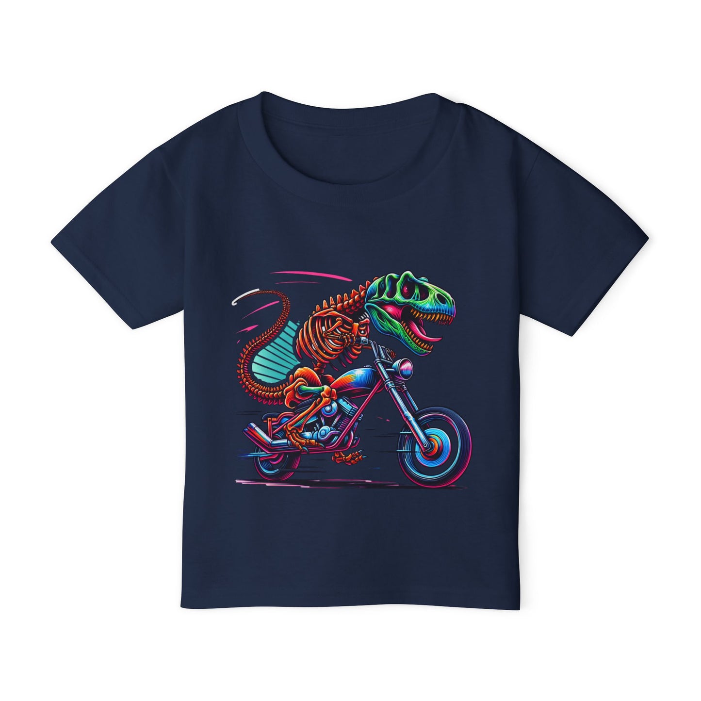 T-Rex Riding Motorcycle Toddler T-Shirt