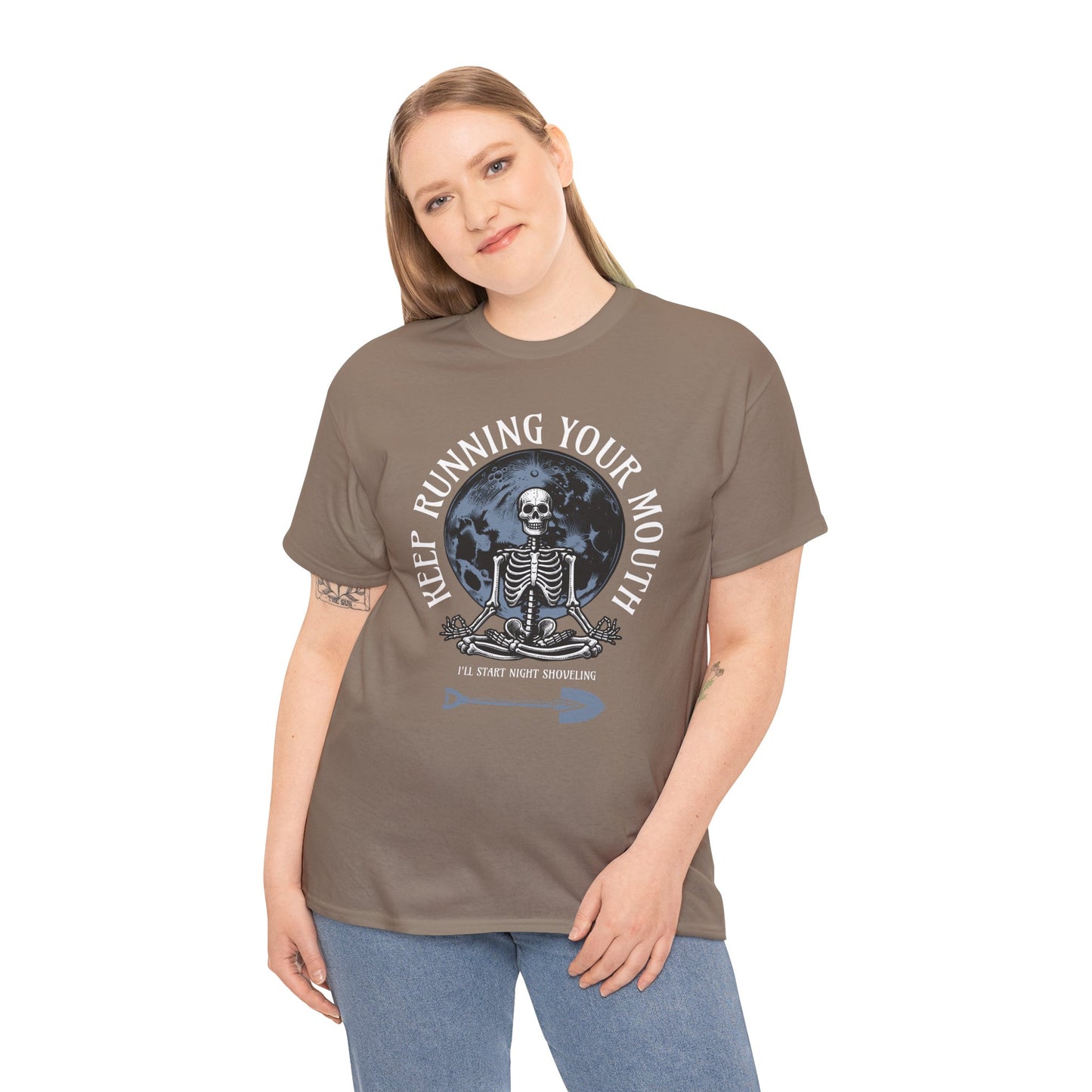 Night Shoveling Skeleton T-Shirt