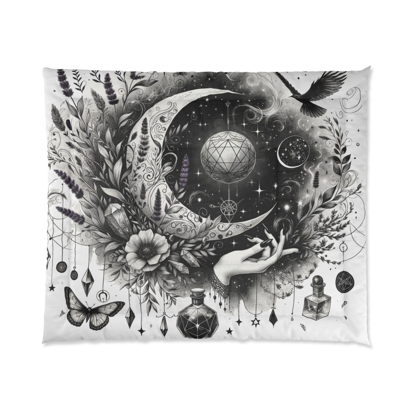 Celestial Witch Mystical Moon & Magic-Inspired Comforter