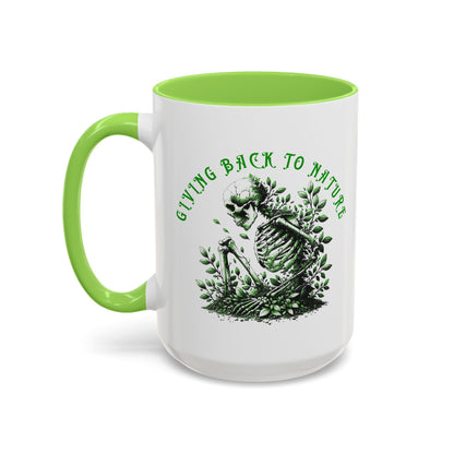 Skeleton Coffee Mug – "Giving Back to Nature"