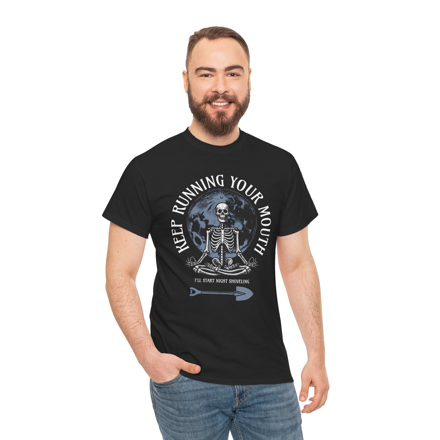 Night Shoveling Skeleton T-Shirt