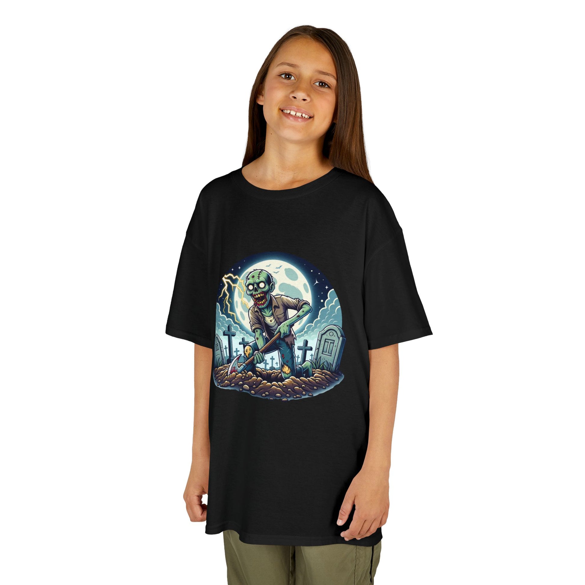 Kids Zombie Gravedigger Graphic T-Shirt - Fun Halloween Tee - Free Shipping! | Murky Creek Creations