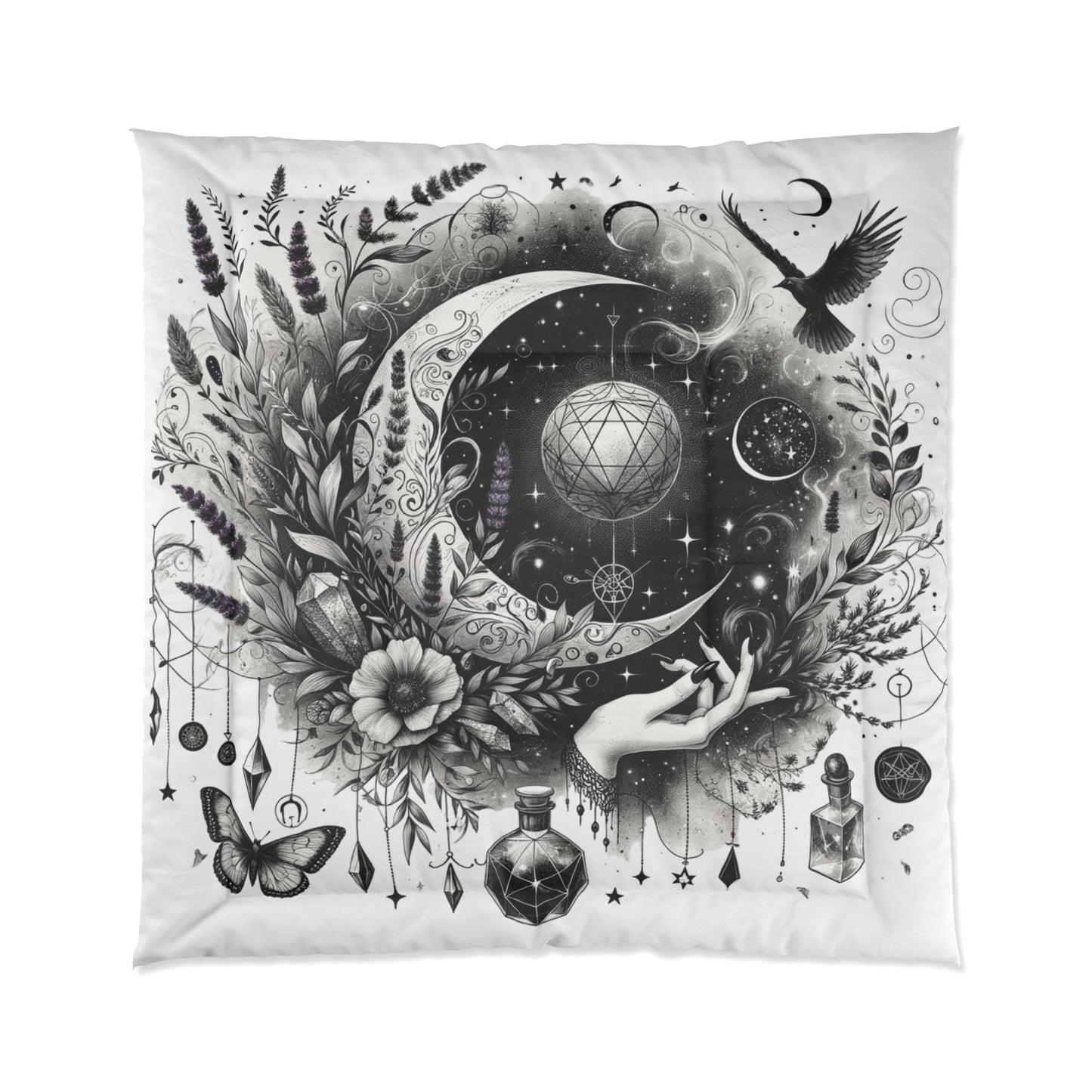 Celestial Witch Mystical Moon & Magic-Inspired Comforter