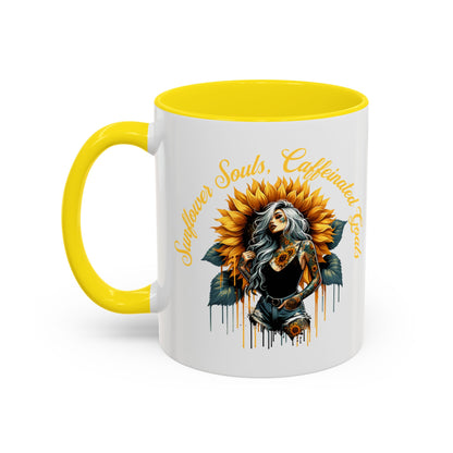 Sunflower Girl Tattoo Coffee Mug